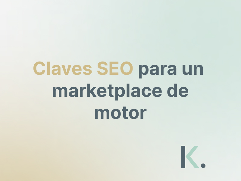 Portada de Claves SEO para un marketplace de motor